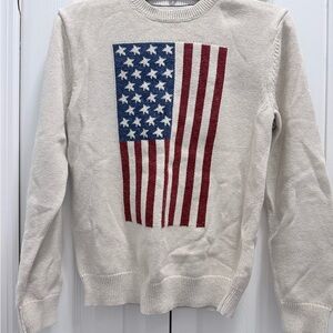 GAP Flag Design Sweatshirt - Cream, Red, Blue